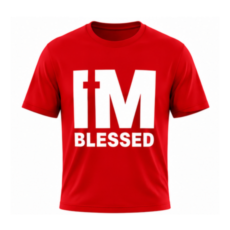 I Am Bless - Red & White Text