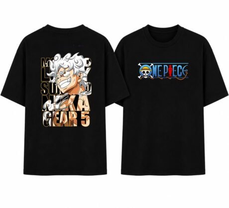 Anime T-Shirt One Peace Luffy Gear 5 figure