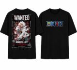 Anime T-Shirt One Peace Luffy Wanted poster