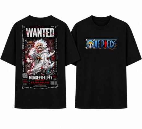 Anime T-Shirt One Peace Luffy Wanted poster